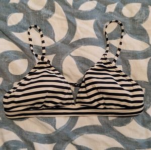 J Crew Stripe Triangle Swim Top